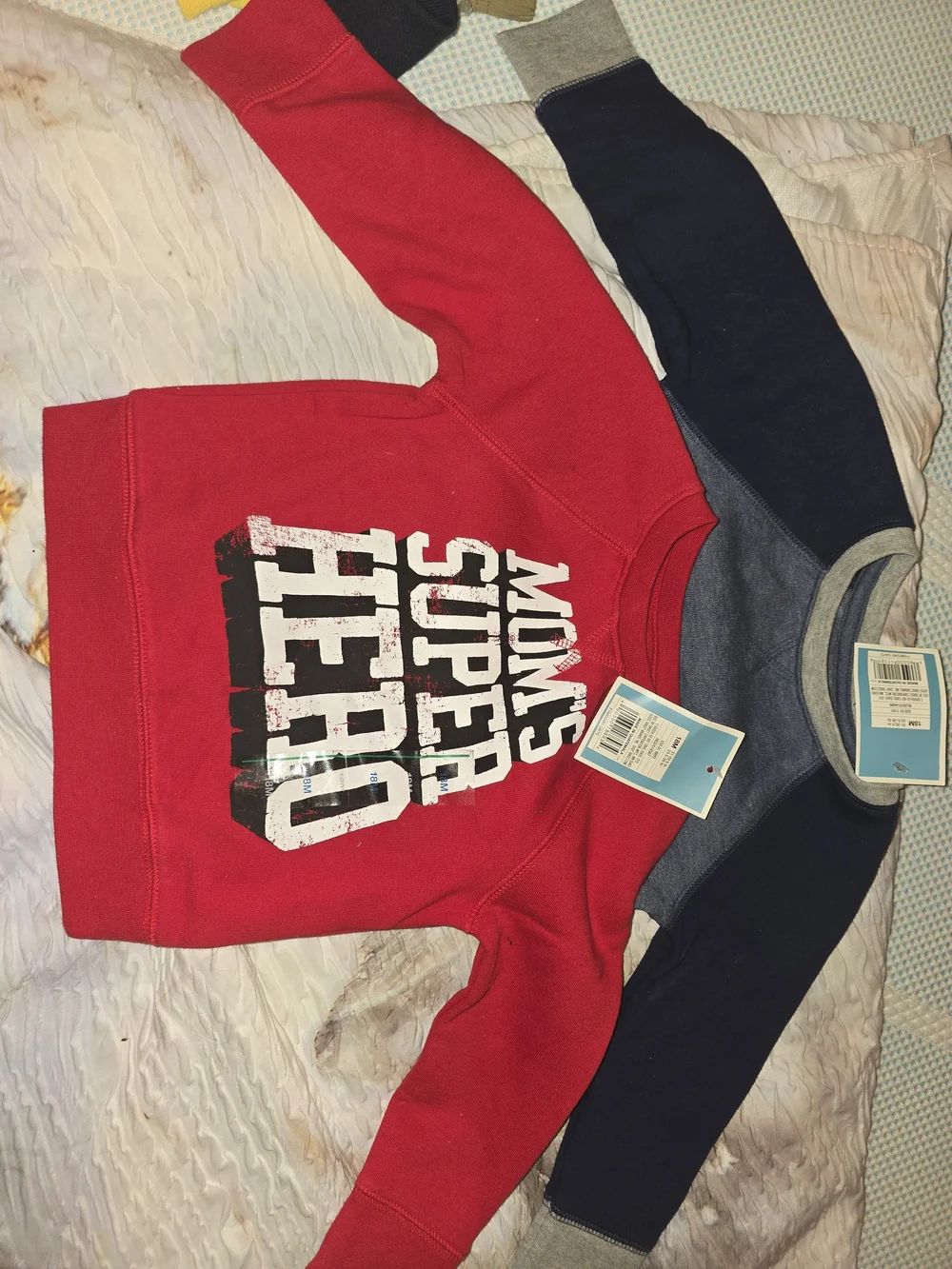 OshKosh B'gosh Red 'Mom's Super Hero' Kids Sweatshirt